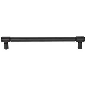 Top Knobs [TK3115BLK] Die Cast Zinc Cabinet Pull Handle - Clarence Series - Oversized - Flat Black Finish - 7 9/16" C/C - 8 9/16" L