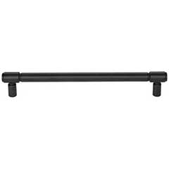 Top Knobs [TK3115BLK] Die Cast Zinc Cabinet Pull Handle - Clarence Series - Oversized - Flat Black Finish - 7 9/16" C/C - 8 9/16" L