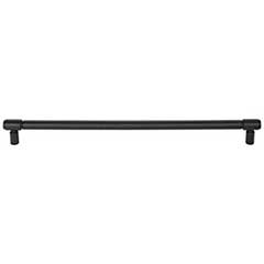 Top Knobs [TK3117BLK] Die Cast Zinc Cabinet Pull Handle - Clarence Series - Oversized - Flat Black Finish - 12" C/C - 13" L