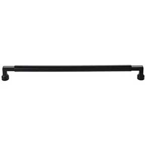 Top Knobs [TK3096BLK] Die Cast Zinc Cabinet Pull Handle - Cumberland Series - Oversized - Flat Black Finish - 12" C/C - 12 5/8" L