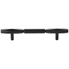 Top Knobs [TK3082BLK] Die Cast Zinc Cabinet Pull Handle - Kingsmill Series - Oversized - Flat Black Finish - 5 1/16&quot; C/C - 7 9/16&quot; L