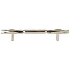 Top Knobs [TK3082PN] Die Cast Zinc Cabinet Pull Handle - Kingsmill Series - Oversized - Polished Nickel Finish - 5 1/16" C/C - 7 9/16" L