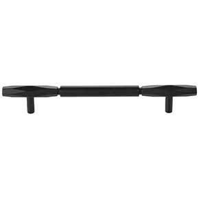 Top Knobs [TK3083BLK] Die Cast Zinc Cabinet Pull Handle - Kingsmill Series - Oversized - Flat Black Finish - 6 5/16" C/C - 8 13/16" L