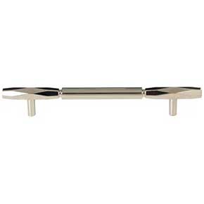 Top Knobs [TK3083PN] Die Cast Zinc Cabinet Pull Handle - Kingsmill Series - Oversized - Polished Nickel Finish - 6 5/16" C/C - 8 13/16" L