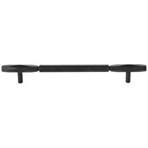 Top Knobs [TK3084BLK] Die Cast Zinc Cabinet Pull Handle - Kingsmill Series - Oversized - Flat Black Finish - 7 9/16" C/C - 10 1/16" L