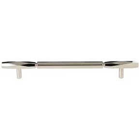Top Knobs [TK3084PN] Die Cast Zinc Cabinet Pull Handle - Kingsmill Series - Oversized - Polished Nickel Finish - 7 9/16" C/C - 10 1/16" L