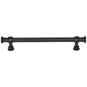 Top Knobs [TK3123BLK] Die Cast Zinc Cabinet Pull Handle - Ormonde Series - Oversized - Flat Black Finish - 6 5/16" C/C - 8" L
