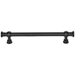 Top Knobs [TK3123BLK] Die Cast Zinc Cabinet Pull Handle - Ormonde Series - Oversized - Flat Black Finish - 6 5/16&quot; C/C - 8&quot; L