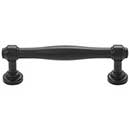 Top Knobs [TK3071BLK] Die Cast Zinc Cabinet Pull Handle - Ulster Series - Standard Size - Flat Black Finish - 3 3/4" C/C - 4 9/16" L