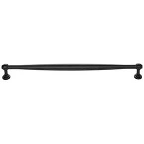 Top Knobs [TK3076BLK] Die Cast Zinc Cabinet Pull Handle - Ulster Series - Oversized - Flat Black Finish - 12" C/C - 12 3/4" L