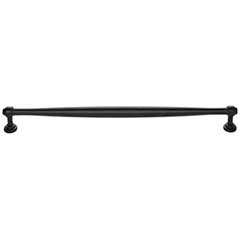 Top Knobs [TK3076BLK] Die Cast Zinc Cabinet Pull Handle - Ulster Series - Oversized - Flat Black Finish - 12" C/C - 12 3/4" L