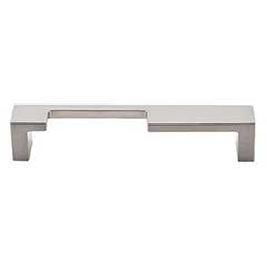 Top Knobs [TK256BSN] Die Cast Zinc Cabinet Pull Handle - Modern Metro Notch Series - A - Oversized - Brushed Satin Nickel Finish - 5&quot; C/C - 5 3/8&quot; L