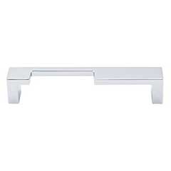 Top Knobs [TK256PC] Die Cast Zinc Cabinet Pull Handle - Modern Metro Notch Series - A - Oversized - Polished Chrome Finish - 5" C/C - 5 3/8" L