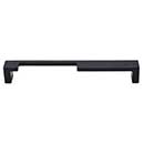 Top Knobs [TK257BLK] Die Cast Zinc Cabinet Pull Handle - Modern Metro Notch Series - A - Oversized - Flat Black Finish - 7" C/C - 7 3/8" L