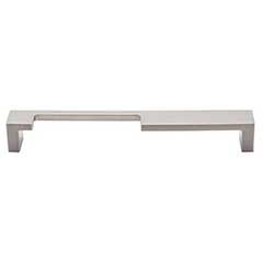 Top Knobs [TK257BSN] Die Cast Zinc Cabinet Pull Handle - Modern Metro Notch Series - A - Oversized - Brushed Satin Nickel Finish - 7&quot; C/C - 7 3/8&quot; L