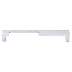 Top Knobs [TK257PC] Die Cast Zinc Cabinet Pull Handle - Modern Metro Notch Series - A - Oversized - Polished Chrome Finish - 7" C/C - 7 3/8" L