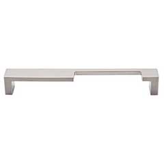 Top Knobs [TK260BSN] Die Cast Zinc Cabinet Pull Handle - Modern Metro Notch Series - B - Oversized - Brushed Satin Nickel Finish - 7" C/C - 7 3/8" L