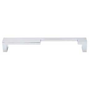 Top Knobs [TK260PC] Die Cast Zinc Cabinet Pull Handle - Modern Metro Notch Series - B - Oversized - Polished Chrome Finish - 7" C/C - 7 3/8" L