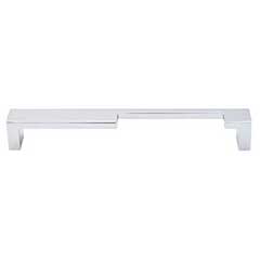 Top Knobs [TK260PC] Die Cast Zinc Cabinet Pull Handle - Modern Metro Notch Series - B - Oversized - Polished Chrome Finish - 7" C/C - 7 3/8" L