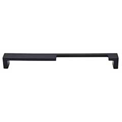 Top Knobs [TK261BLK] Die Cast Zinc Cabinet Pull Handle - Modern Metro Notch Series - B - Oversized - Flat Black Finish - 9&quot; C/C - 9 3/8&quot; L