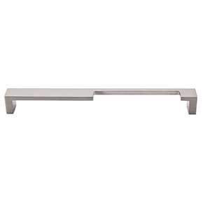 Top Knobs [TK261BSN] Die Cast Zinc Cabinet Pull Handle - Modern Metro Notch Series - B - Oversized - Brushed Satin Nickel Finish - 9" C/C - 9 3/8" L
