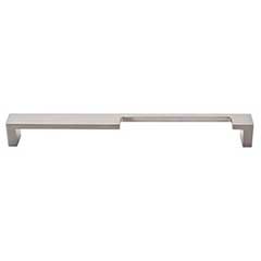 Top Knobs [TK261BSN] Die Cast Zinc Cabinet Pull Handle - Modern Metro Notch Series - B - Oversized - Brushed Satin Nickel Finish - 9" C/C - 9 3/8" L