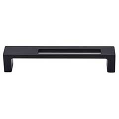 Top Knobs [TK266BLK] Die Cast Zinc Cabinet Pull Handle - Modern Metro Slot Series - Oversized - Flat Black Finish - 5&quot; C/C - 5 3/8&quot; L