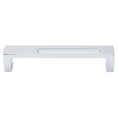 Top Knobs [TK266PC] Die Cast Zinc Cabinet Pull Handle - Modern Metro Slot Series - Oversized - Polished Chrome Finish - 5" C/C - 5 3/8" L