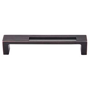 Top Knobs [TK266TB] Die Cast Zinc Cabinet Pull Handle - Modern Metro Slot Series - Oversized - Tuscan Bronze Finish - 5" C/C - 5 3/8" L
