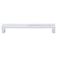 Top Knobs [TK267ALU] Die Cast Zinc Cabinet Pull Handle - Modern Metro Slot Series - Oversized - Aluminum Finish - 7&quot; C/C - 7 3/8&quot; L