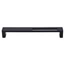 Top Knobs [TK267BLK] Die Cast Zinc Cabinet Pull Handle - Modern Metro Slot Series - Oversized - Flat Black Finish - 7" C/C - 7 3/8" L