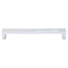 Top Knobs [TK267PC] Die Cast Zinc Cabinet Pull Handle - Modern Metro Slot Series - Oversized - Polished Chrome Finish - 7" C/C - 7 3/8" L