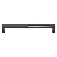 Top Knobs [TK267TB] Die Cast Zinc Cabinet Pull Handle - Modern Metro Slot Series - Oversized - Tuscan Bronze Finish - 7" C/C - 7 3/8" L