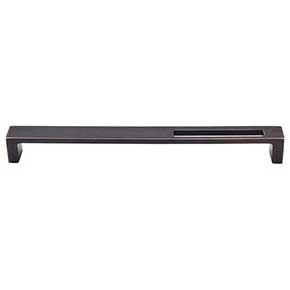 Top Knobs [TK268TB] Die Cast Zinc Cabinet Pull Handle - Modern Metro Slot Series - Oversized - Tuscan Bronze Finish - 9" C/C - 9 3/8" L
