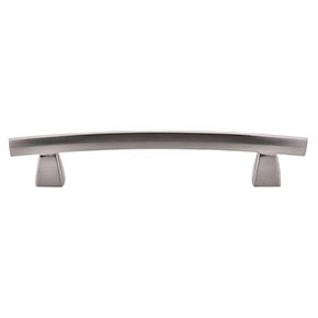 Top Knobs [TK4BSN] Die Cast Zinc Cabinet Pull Handle - Arched Series - Oversized - Brushed Satin Nickel Finish - 5" C/C - 6 13/16" L