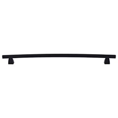 Top Knobs [TK6BLK] Die Cast Zinc Cabinet Pull Handle - Arched Series - Oversized - Flat Black Finish - 12" C/C - 14 1/16" L
