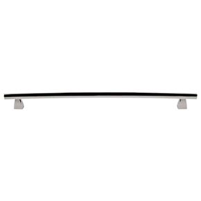 Top Knobs [TK6PN] Die Cast Zinc Cabinet Pull Handle - Arched Series - Oversized - Polished Nickel Finish - 12" C/C - 14 1/16" L