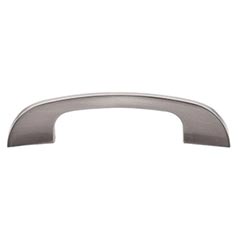 Top Knobs [TK41BSN] Die Cast Zinc Cabinet Pull Handle - Curved Tidal Series - Standard Size - Brushed Satin Nickel Finish - 4&quot; C/C - 5&quot; L