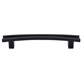 Top Knobs [TK86BLK] Die Cast Zinc Cabinet Pull Handle - Flared Series - Oversized - Flat Black Finish - 5" C/C - 6 1/2" L