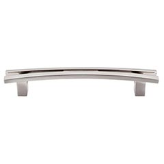 Top Knobs [TK86BSN] Die Cast Zinc Cabinet Pull Handle - Flared Series - Oversized - Brushed Satin Nickel Finish - 5&quot; C/C - 6 1/2&quot; L