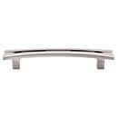 Top Knobs [TK86BSN] Die Cast Zinc Cabinet Pull Handle - Flared Series - Oversized - Brushed Satin Nickel Finish - 5" C/C - 6 1/2" L