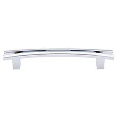 Top Knobs [TK86PC] Die Cast Zinc Cabinet Pull Handle - Flared Series - Oversized - Polished Chrome Finish - 5&quot; C/C - 6 1/2&quot; L