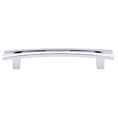Top Knobs [TK86PC] Die Cast Zinc Cabinet Pull Handle - Flared Series - Oversized - Polished Chrome Finish - 5" C/C - 6 1/2" L