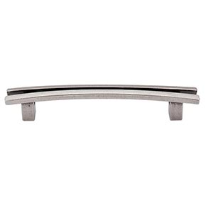 Top Knobs [TK86PTA] Die Cast Zinc Cabinet Pull Handle - Flared Series - Oversized - Pewter Antique Finish - 5" C/C - 6 1/2" L