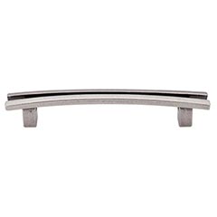 Top Knobs [TK86PTA] Die Cast Zinc Cabinet Pull Handle - Flared Series - Oversized - Pewter Antique Finish - 5" C/C - 6 1/2" L