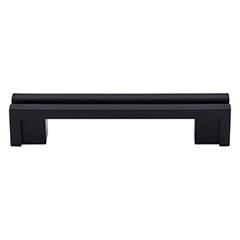 Top Knobs [TK55BLK] Die Cast Zinc Cabinet Pull Handle - Flat Rail Series - Standard Size - Flat Black Finish - 3 1/2&quot; C/C - 4 1/2&quot; L