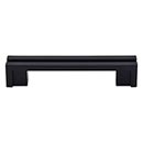 Top Knobs [TK55BLK] Die Cast Zinc Cabinet Pull Handle - Flat Rail Series - Standard Size - Flat Black Finish - 3 1/2" C/C - 4 1/2" L