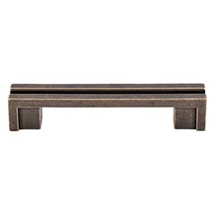 Top Knobs [TK55GBZ] Die Cast Zinc Cabinet Pull Handle - Flat Rail Series - Standard Size - German Bronze Finish - 3 1/2" C/C - 4 1/2" L