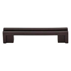 Top Knobs [TK55ORB] Die Cast Zinc Cabinet Pull Handle - Flat Rail Series - Standard Size - Oil Rubbed Bronze Finish - 3 1/2" C/C - 4 1/2" L