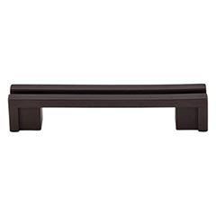 Top Knobs [TK55ORB] Die Cast Zinc Cabinet Pull Handle - Flat Rail Series - Standard Size - Oil Rubbed Bronze Finish - 3 1/2" C/C - 4 1/2" L